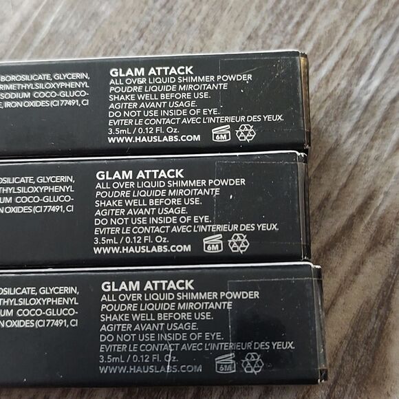 HAUS LABS By Lady Gaga: GLAM ATTACK LIQUID EYESHADOW Legend Set of 3 NEW - Picture 2 of 11